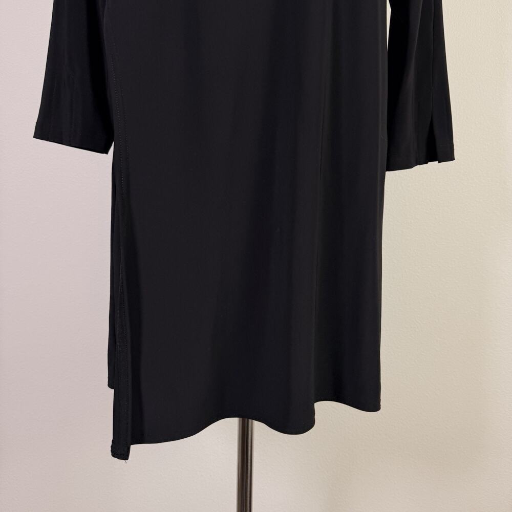 Sympli Tunic Top Asymmetrical Women's 10 Black Stretch Quiet‎ Luxury Comfort - Picture 3 of 14